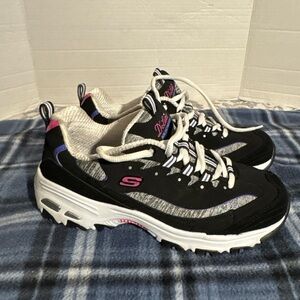 Skechers Women's Black and White Sneakers